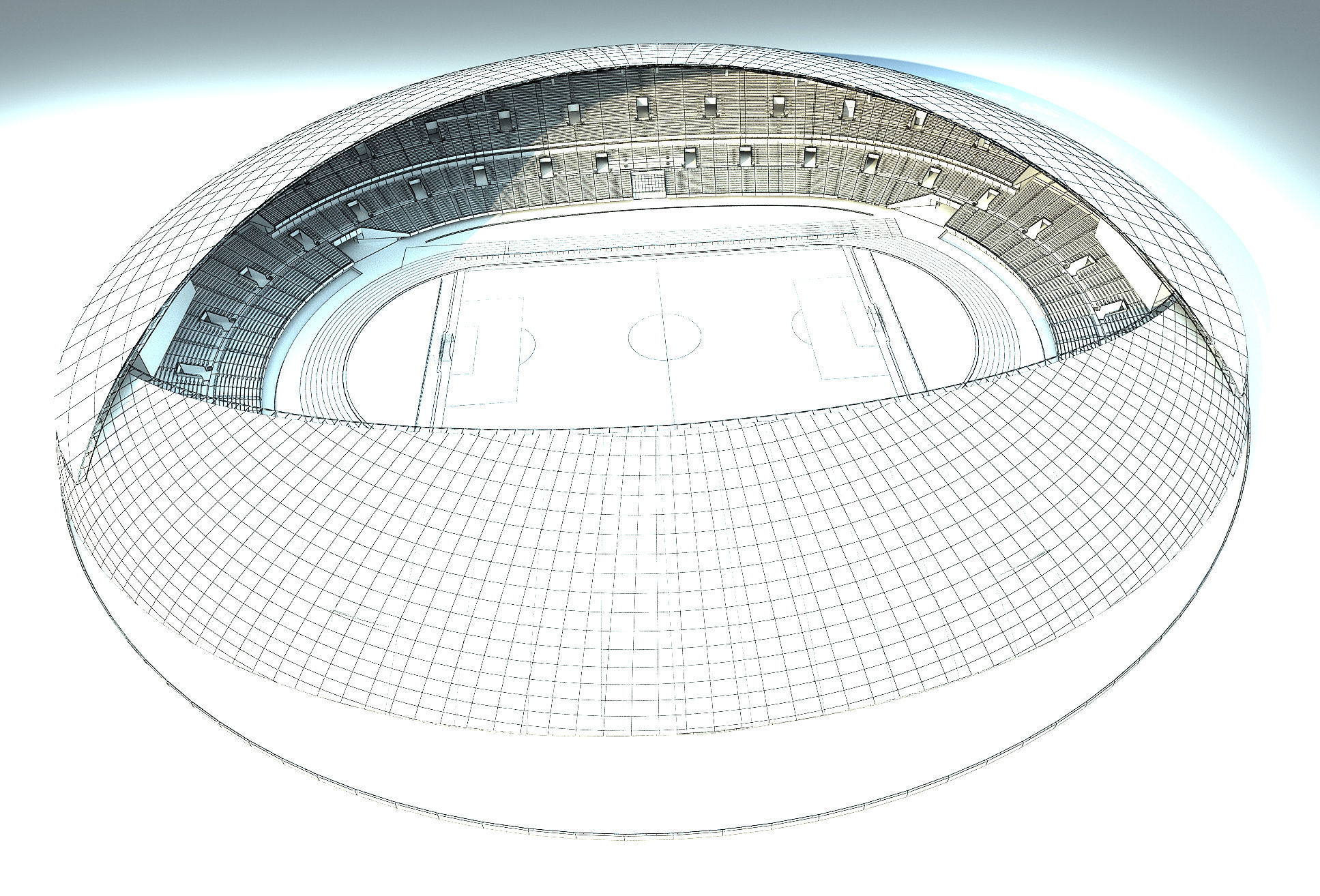 Football Soccer stadium  3D model_9