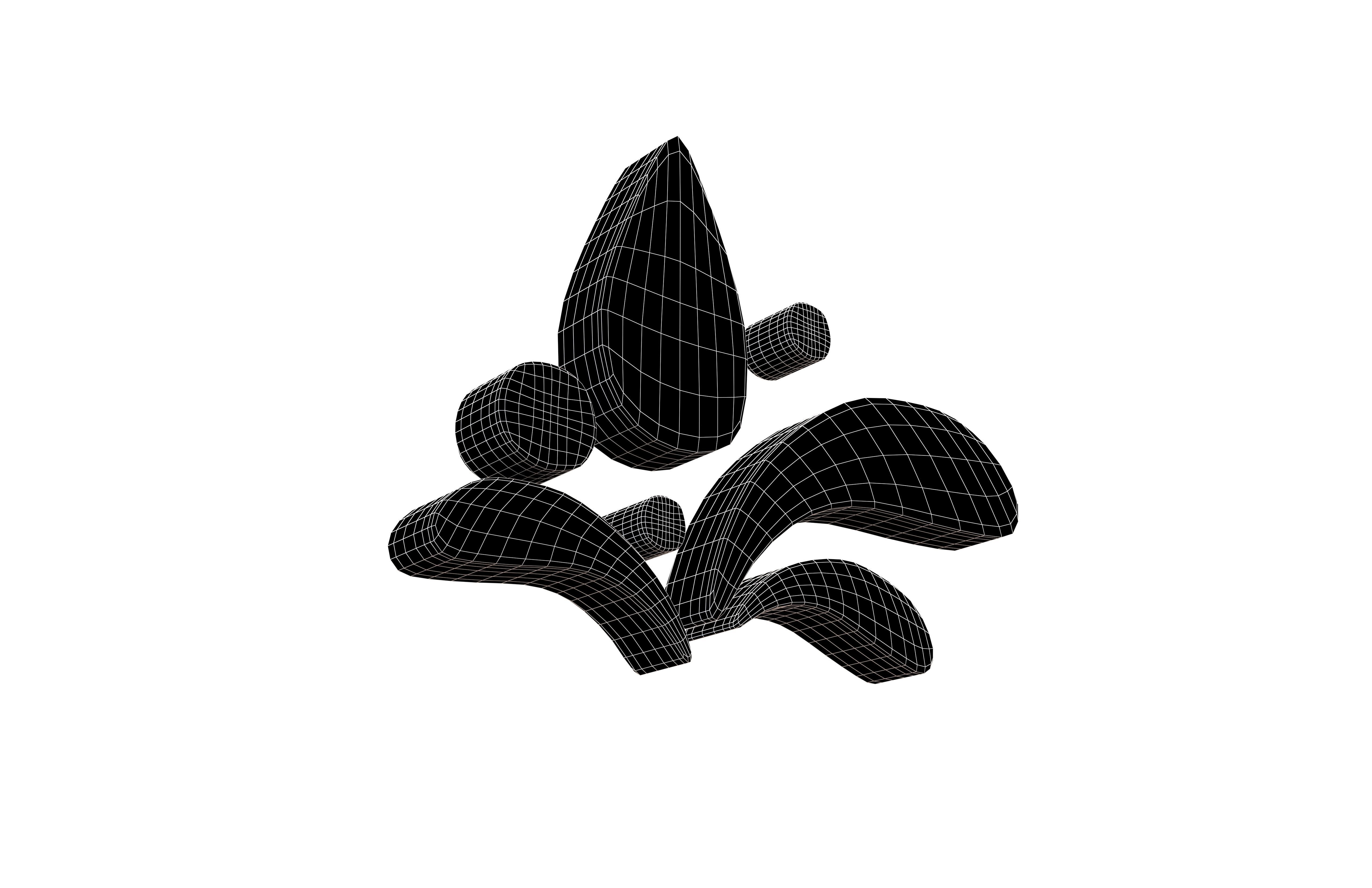 Wave Symbol v1 001 Low-poly 3D model_7