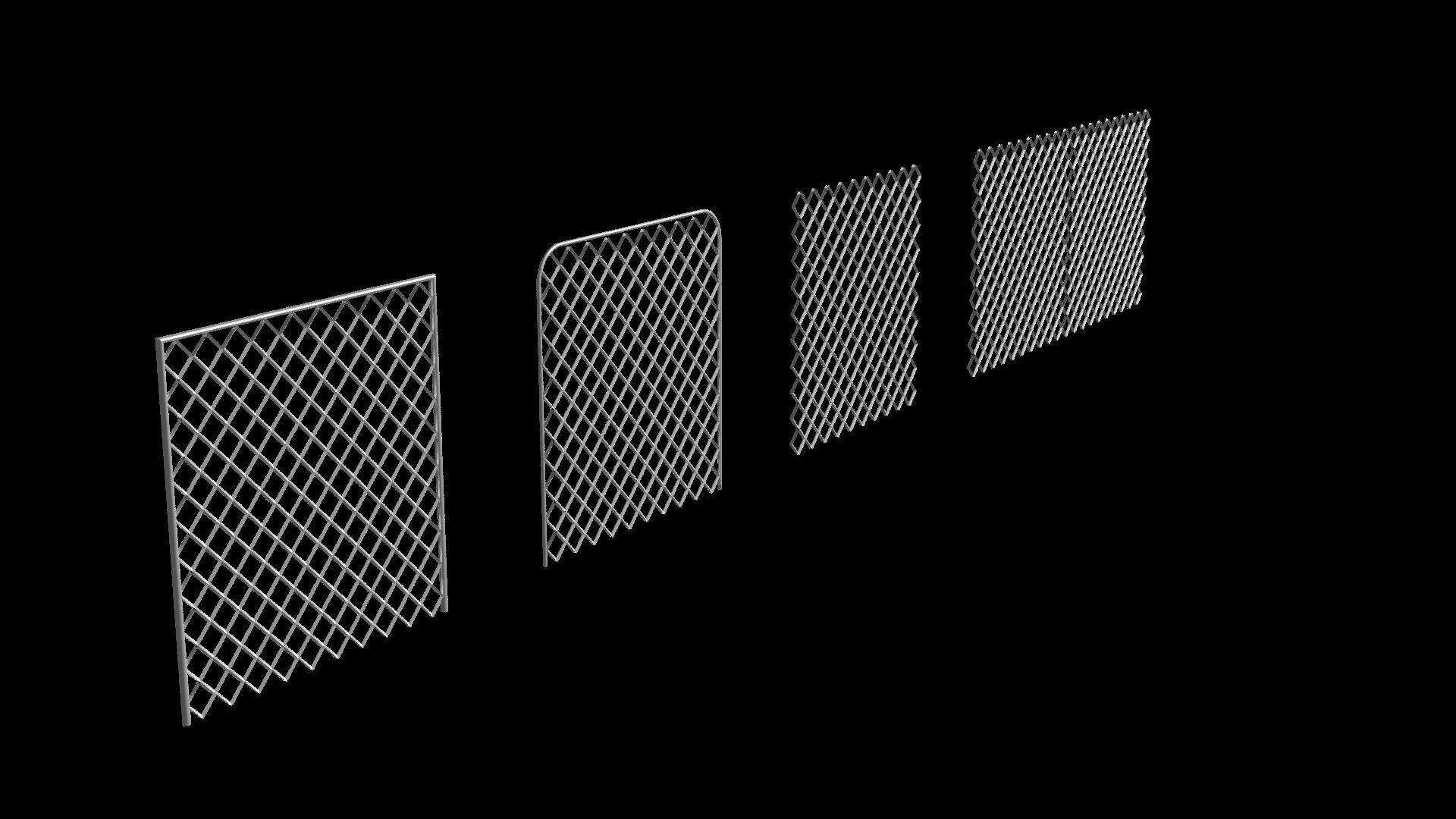 Wired Fence Pack free 3D model | CGTrader