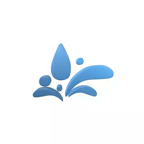 Wave Symbol v1 003 Low-poly 3D model