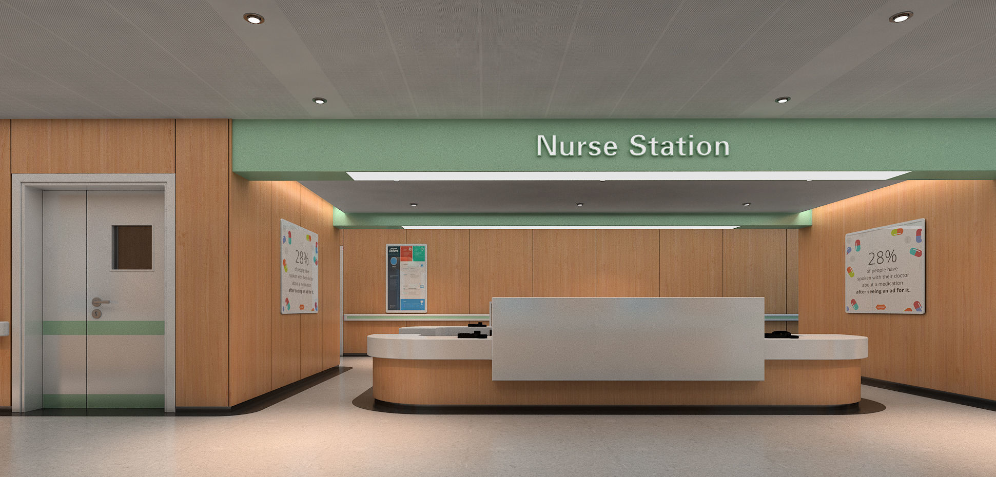 Hospital corridor 3D model_3