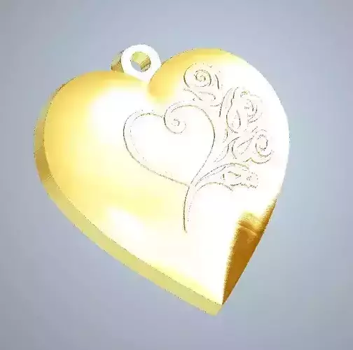 Heart Locket Printable  mold model