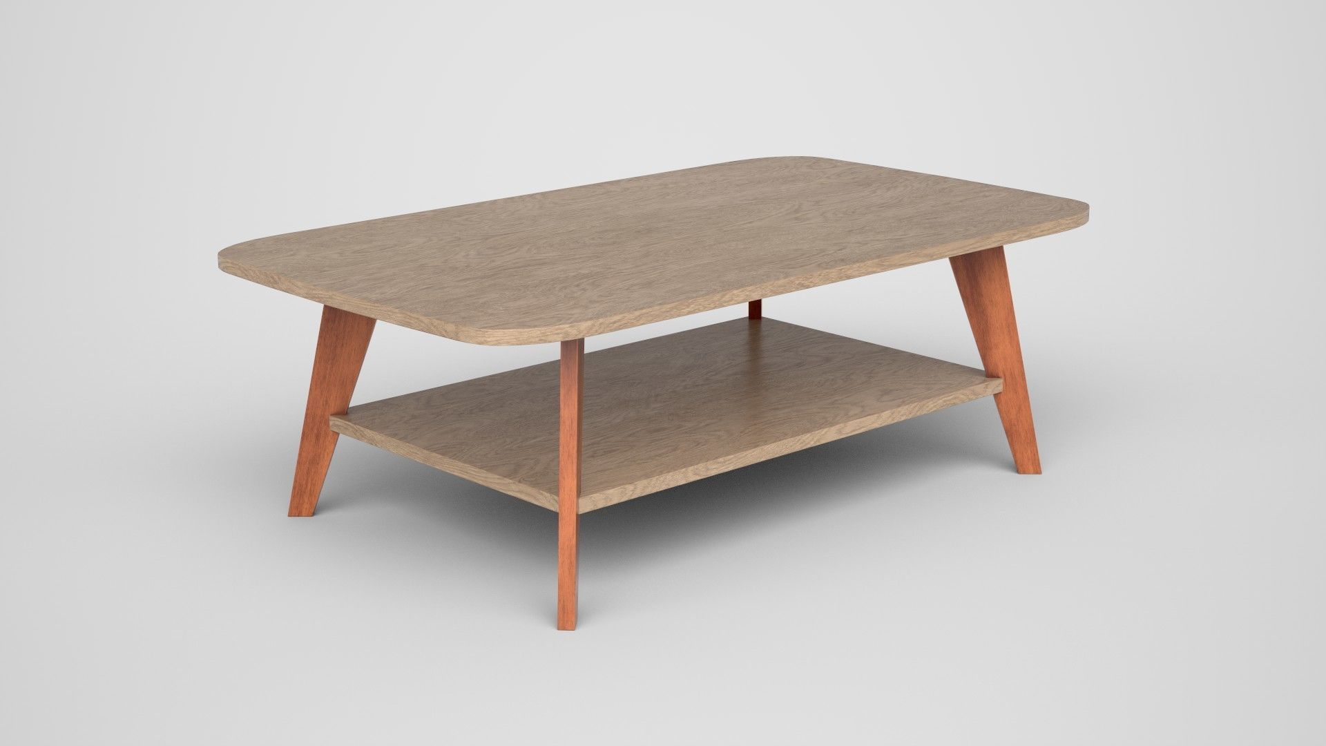 Alfanso Coffee Table engineered wood Low-poly 3D model_4