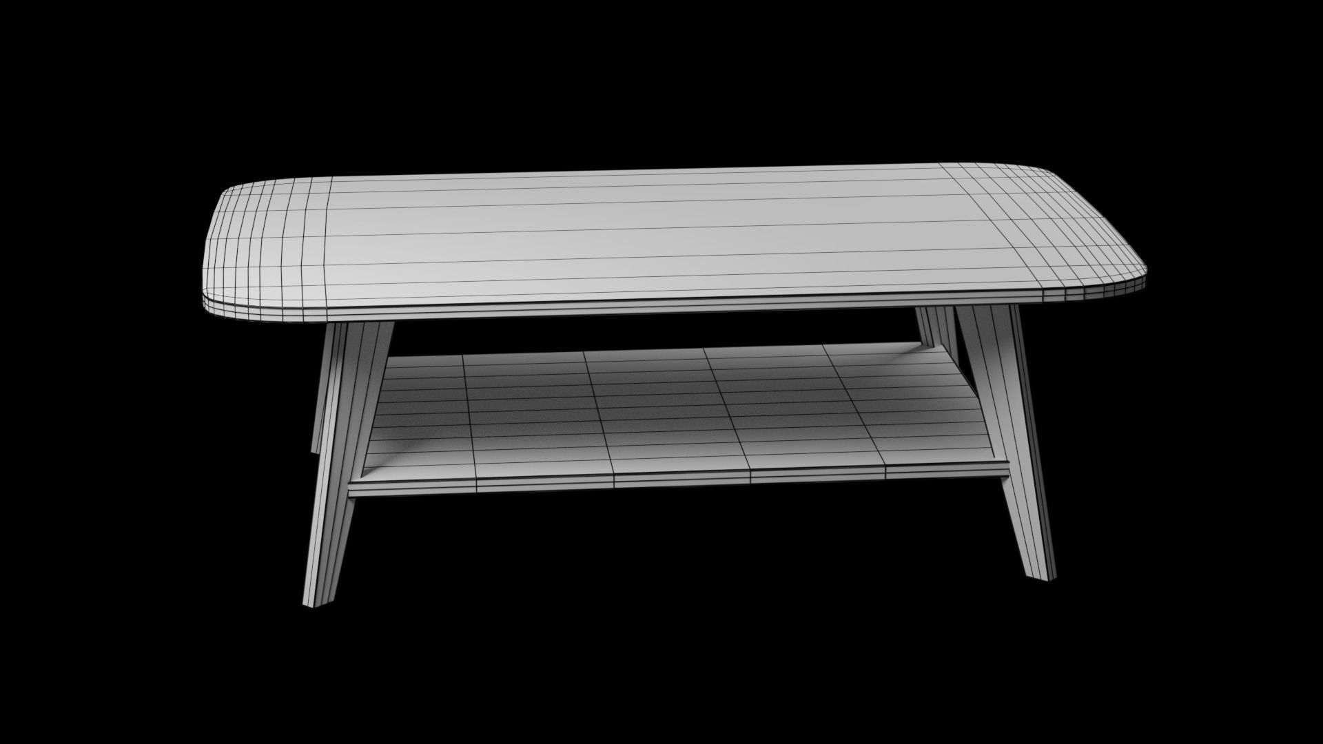 Alfanso Coffee Table engineered wood Low-poly 3D model_7