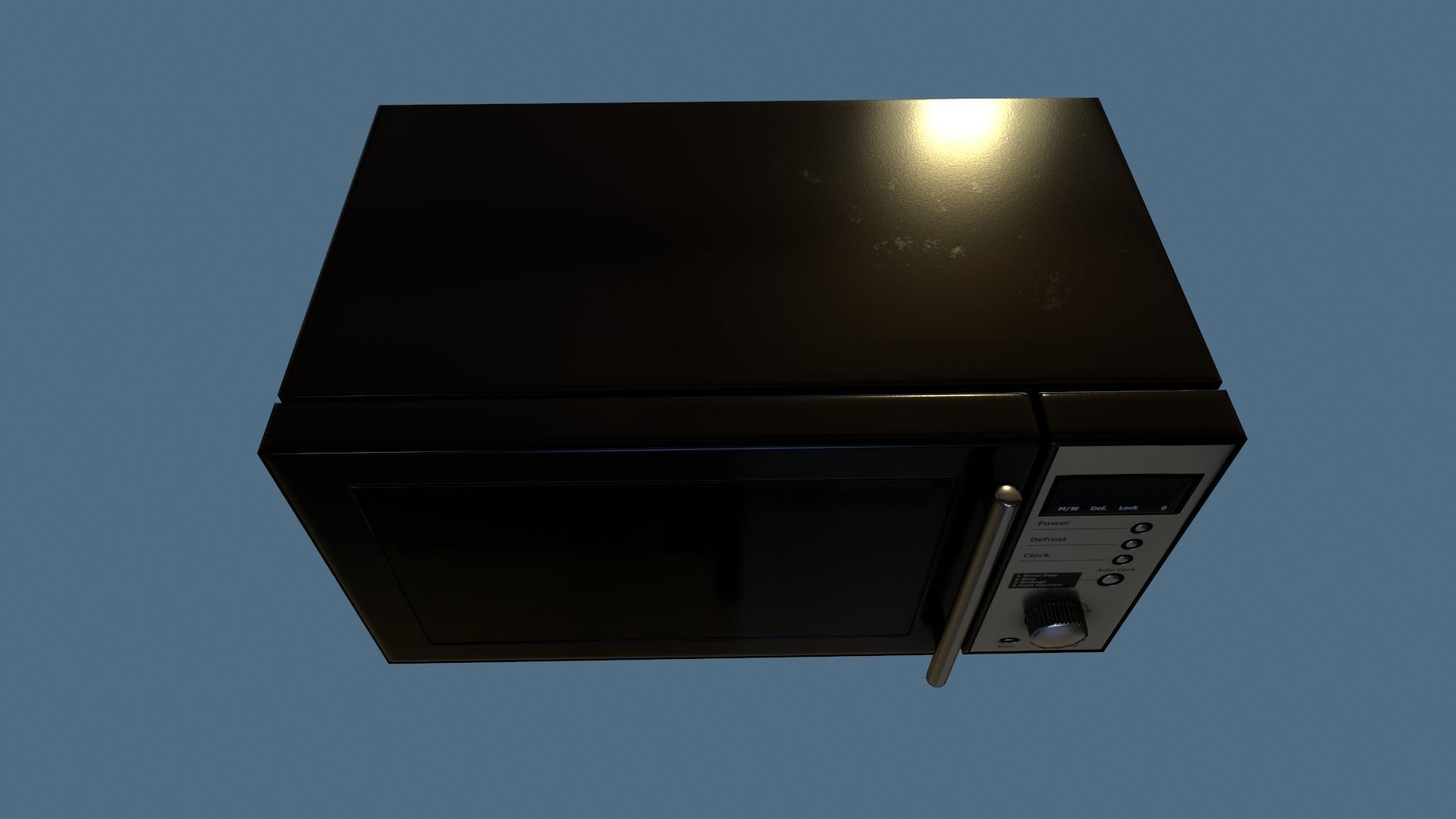 Microwave Low-poly 3D model_6