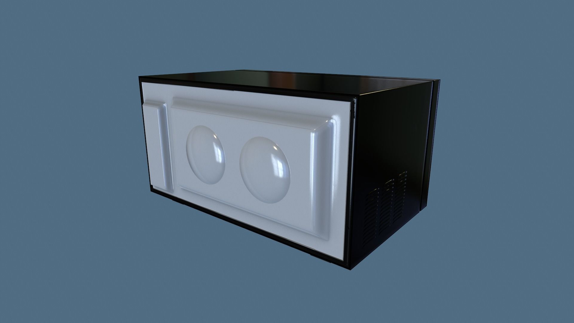 Microwave Low-poly 3D model_5