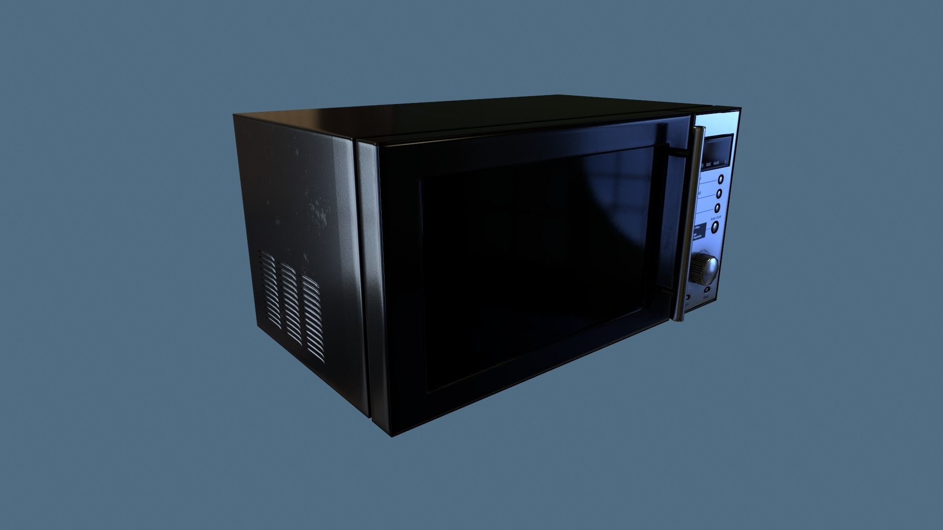 Microwave Low-poly 3D model_2