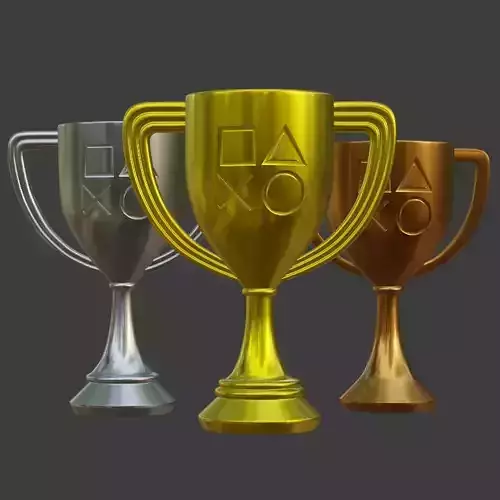 PS5 Gold Silver and Bronze trophies
