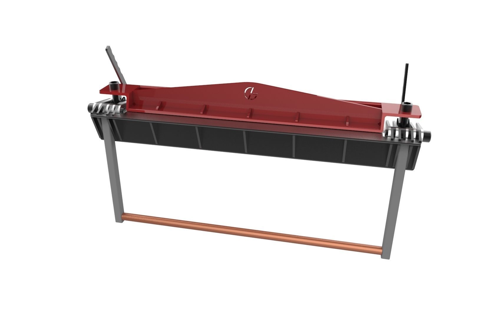 Sheet metal brake 3D print model_3