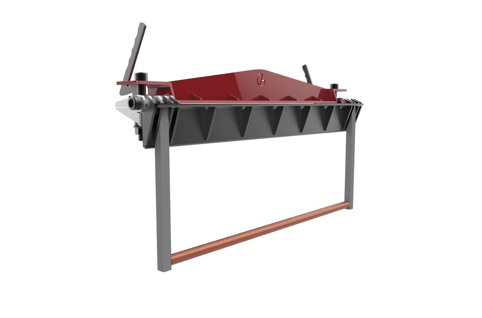 Sheet metal brake 3D print model_19