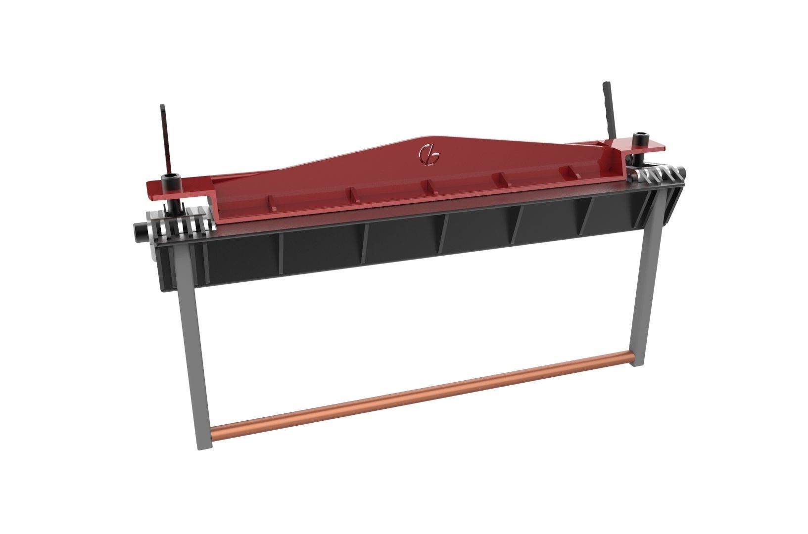 Sheet metal brake 3D print model_1