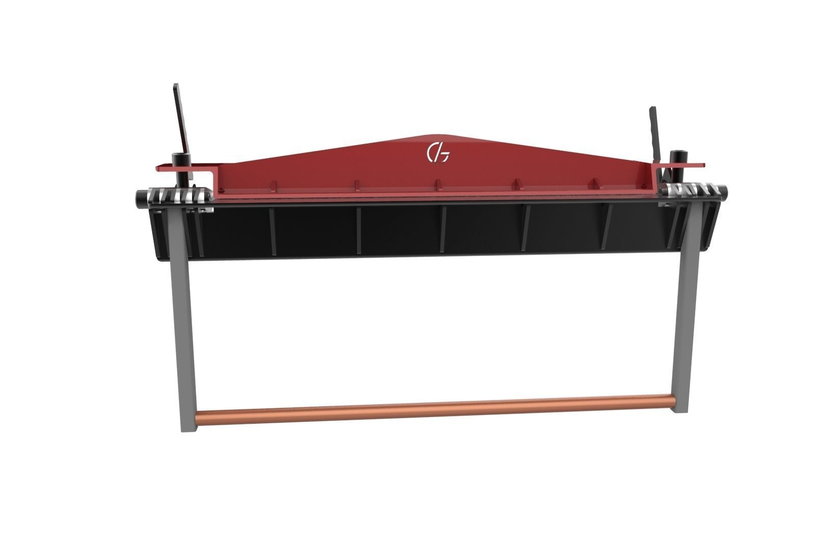 Sheet metal brake 3D print model_2