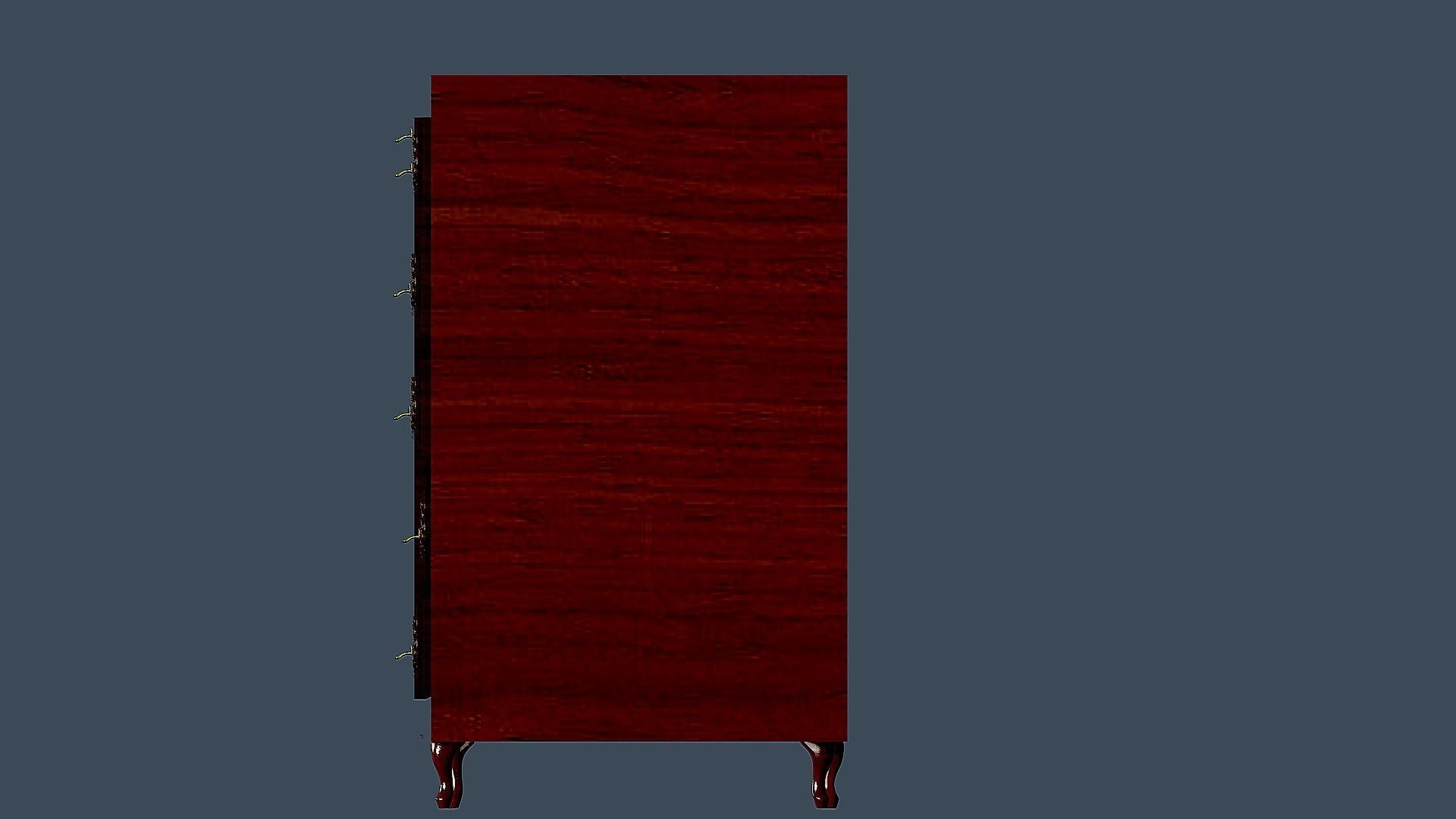 CONSOLE ornate wooden chest of drawers 3D model_4