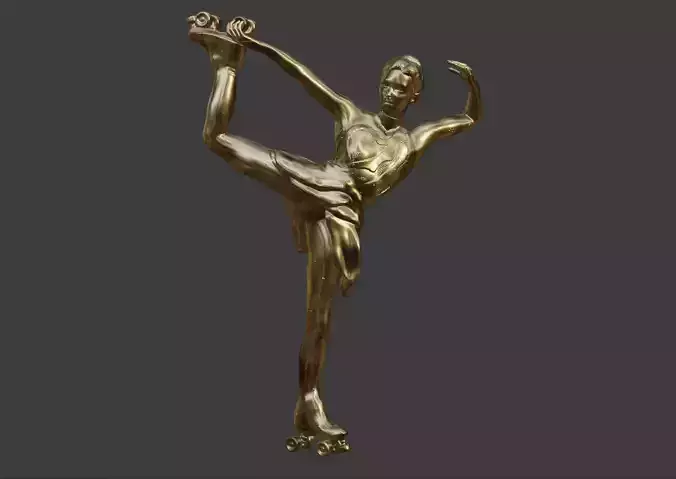 Female Roller Skater figure 3D print model