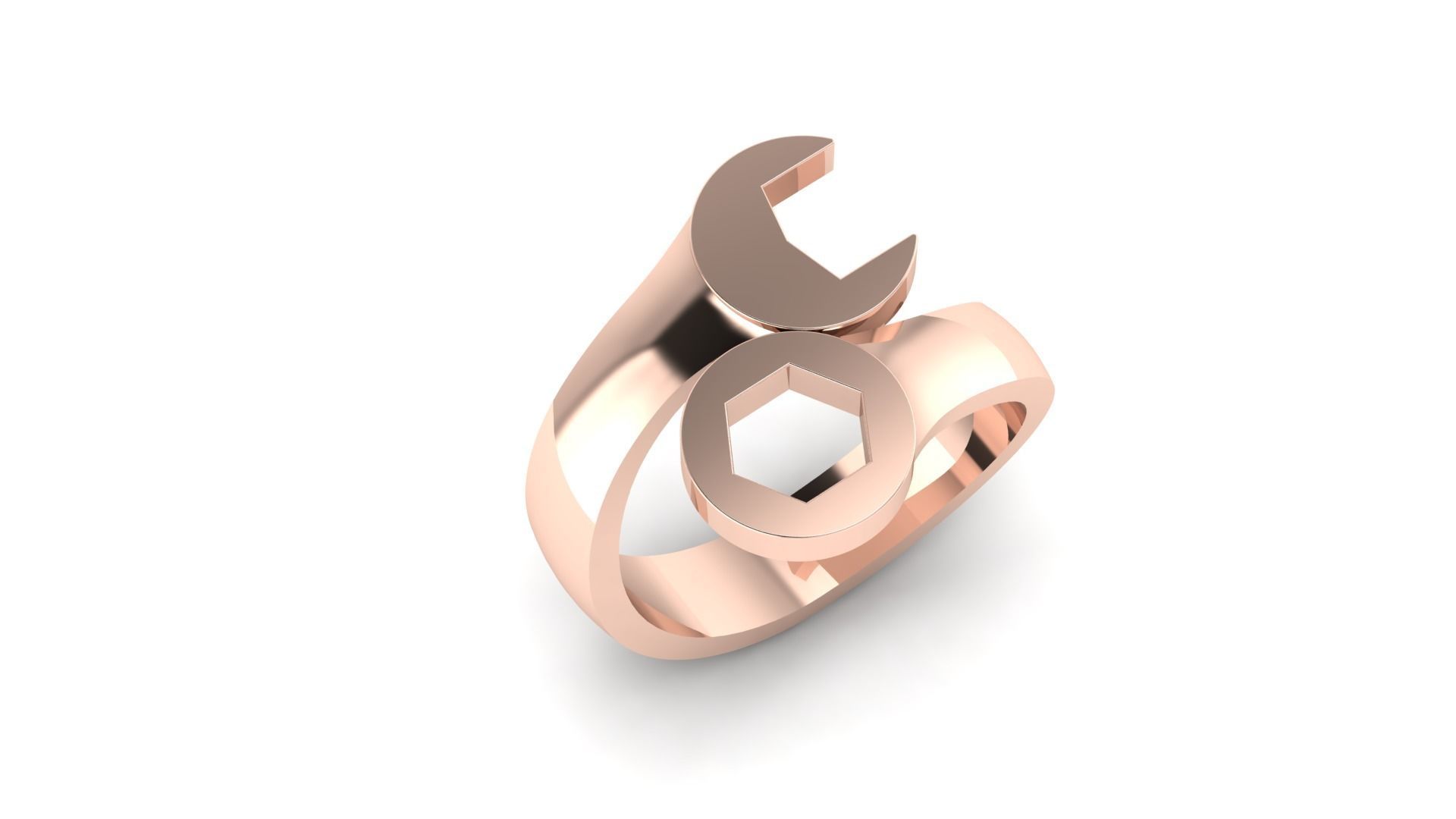 Famous wrench ring  3D print model_1