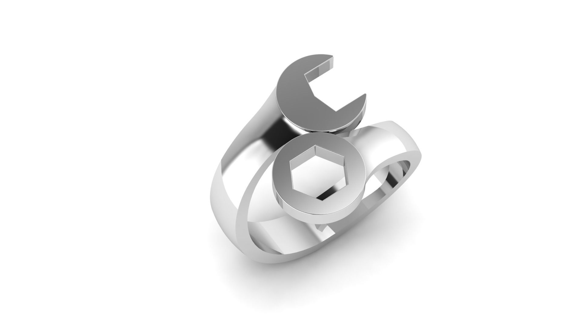 Famous wrench ring  3D print model_2