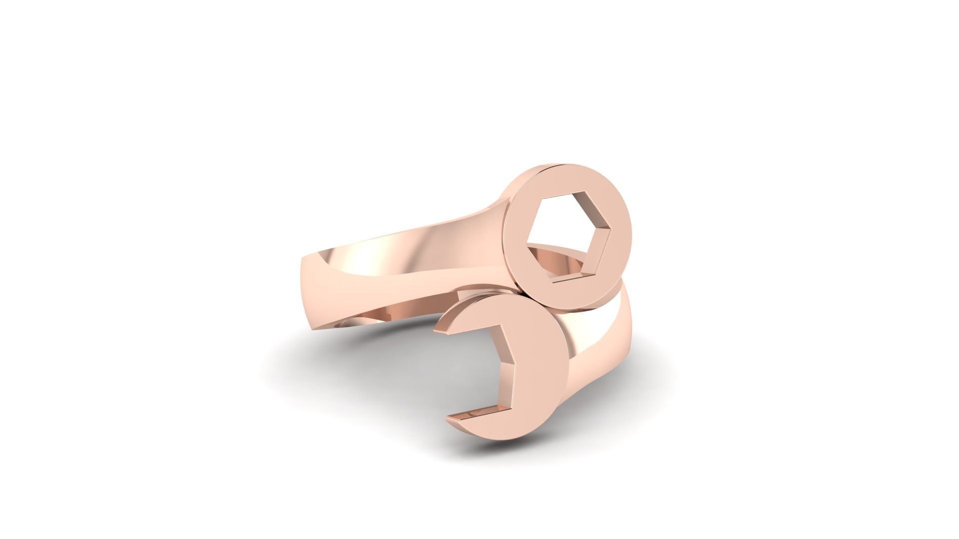 Famous wrench ring  3D print model_4