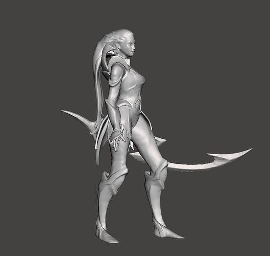 DIana 3D Model woman holding sword 3D print model