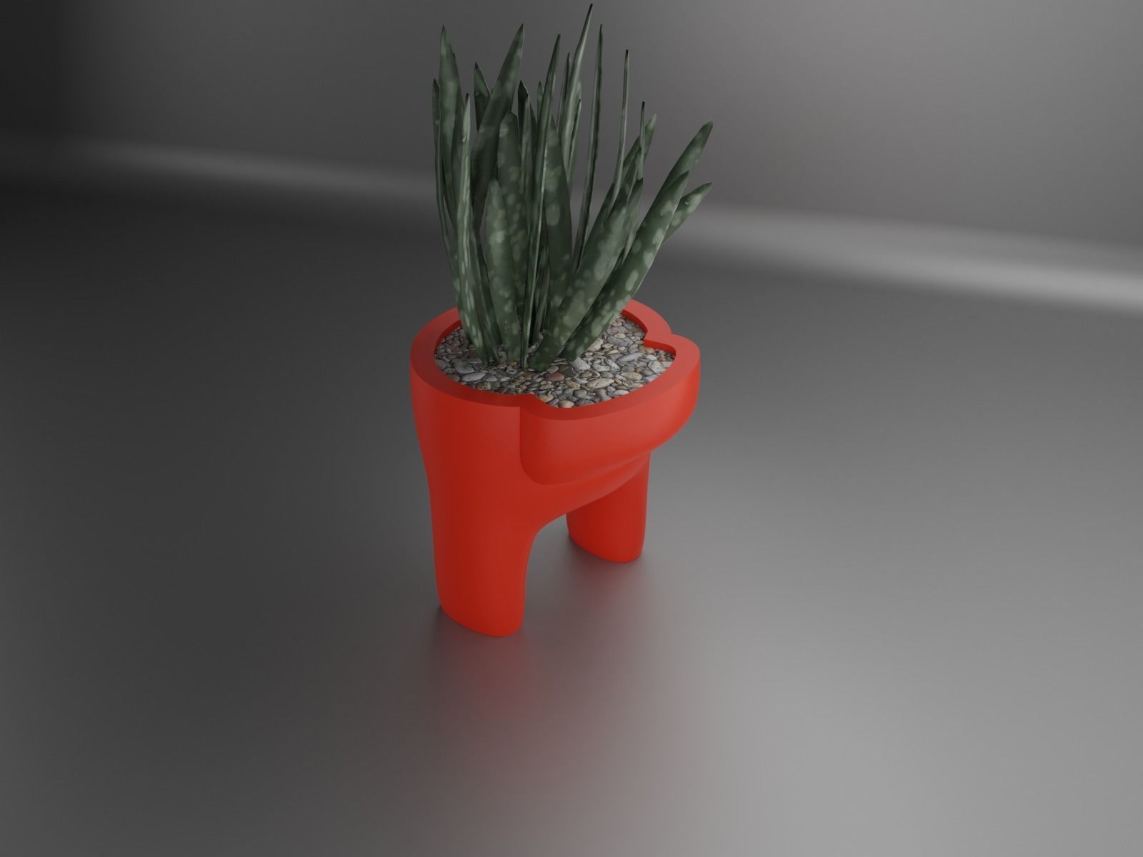 among us plant pot 40  3D print model_7