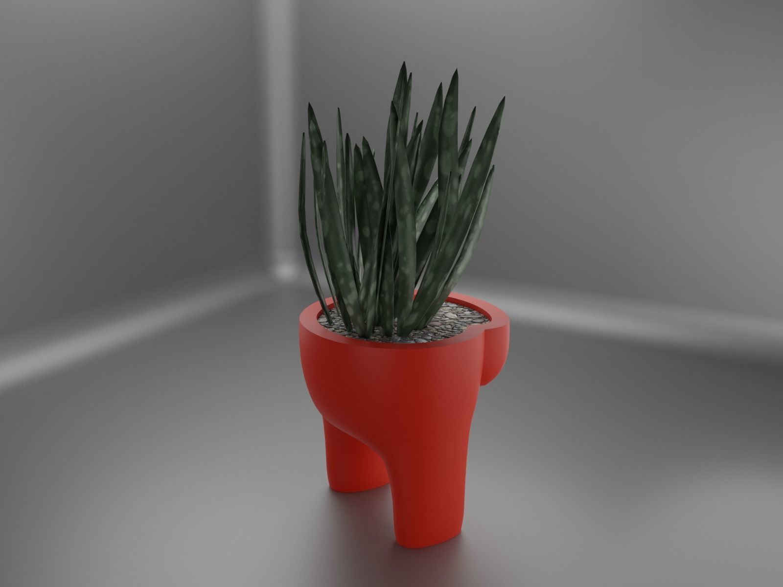 among us plant pot 40  3D print model_6