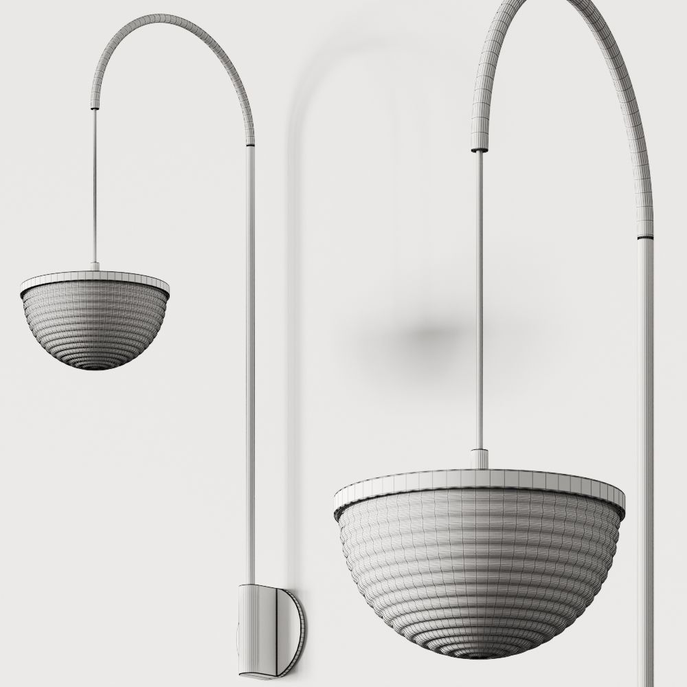 Roll and Hill Krane Wall Mount 3D model_1