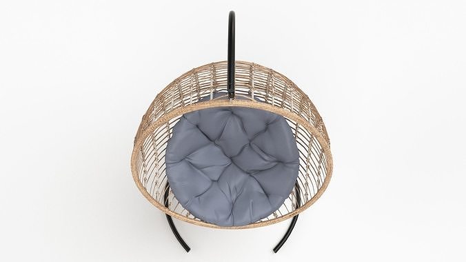 Belham Living Resin Wicker Chair 3D model 5