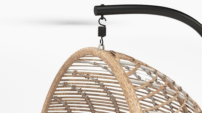 Belham Living Resin Wicker Chair 3D model 3
