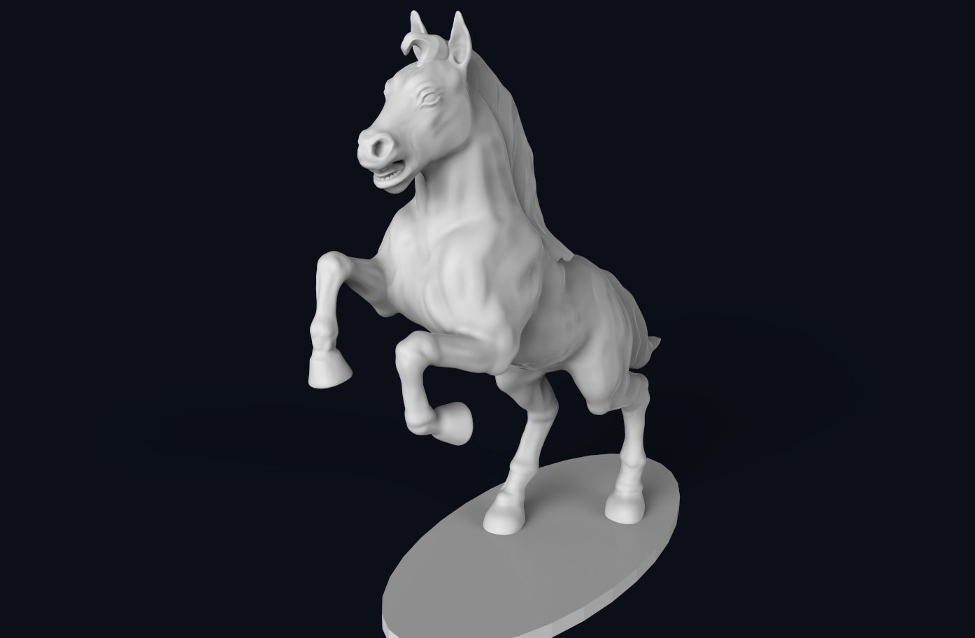 Horse 3D print model statue of 3D print model_4