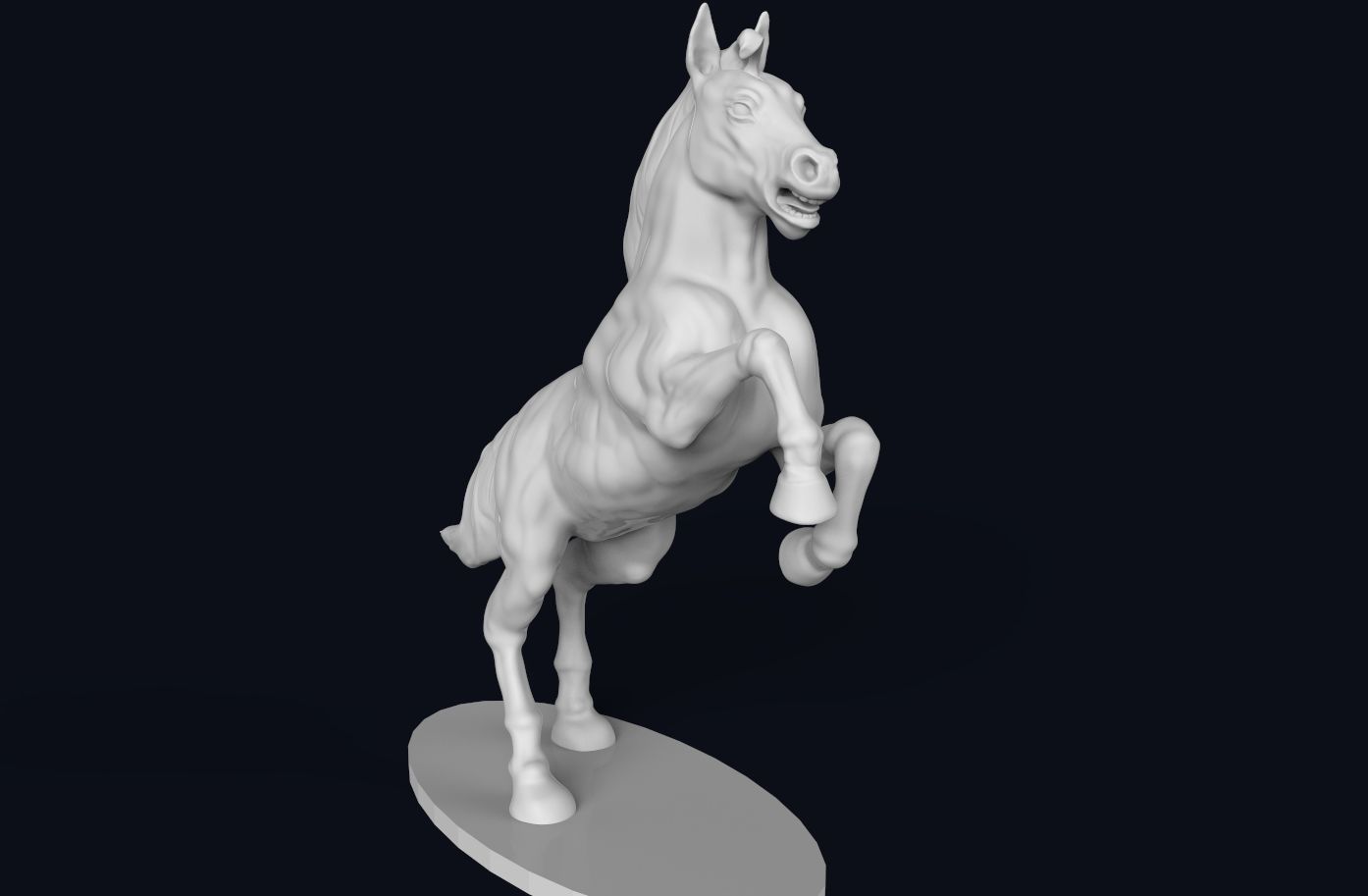 Horse 3D print model statue of 3D print model_1