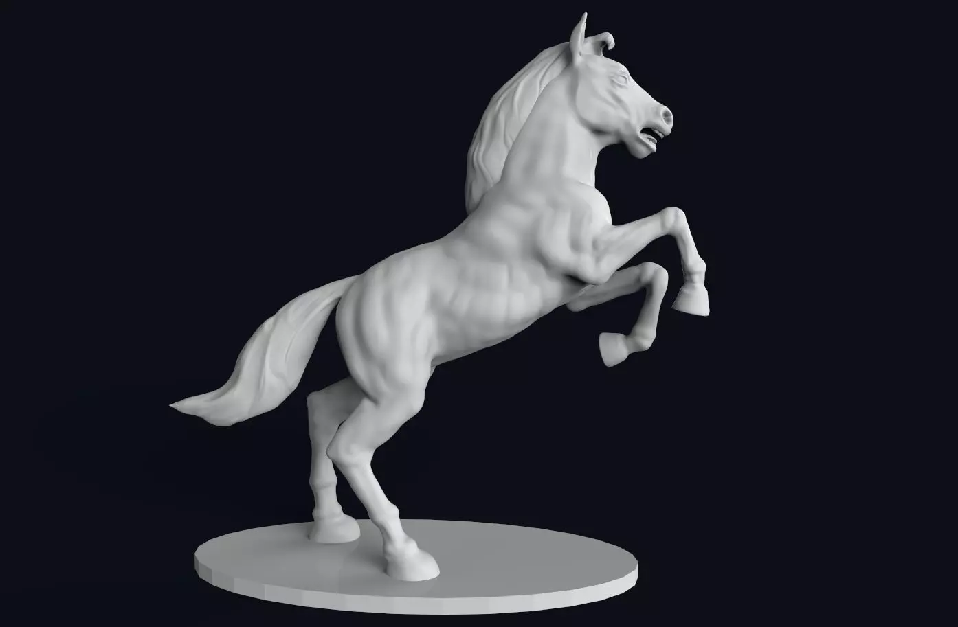 Horse 3D print model statue of 3D print model_0