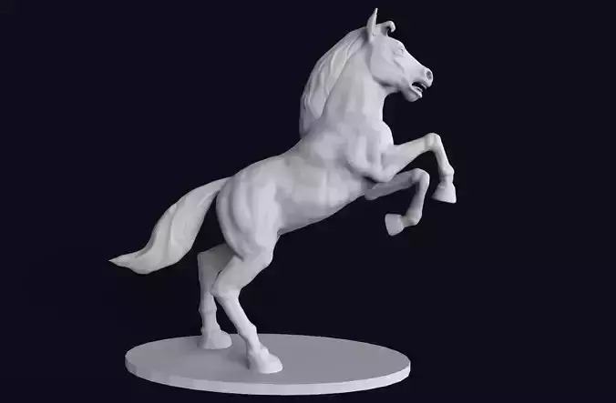Horse 3D print model statue of