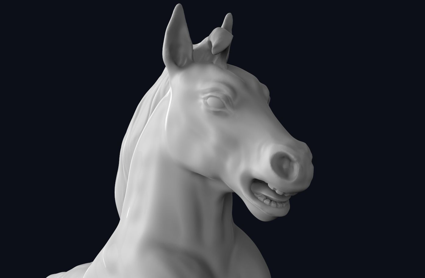 Horse 3D print model statue of 3D print model_2