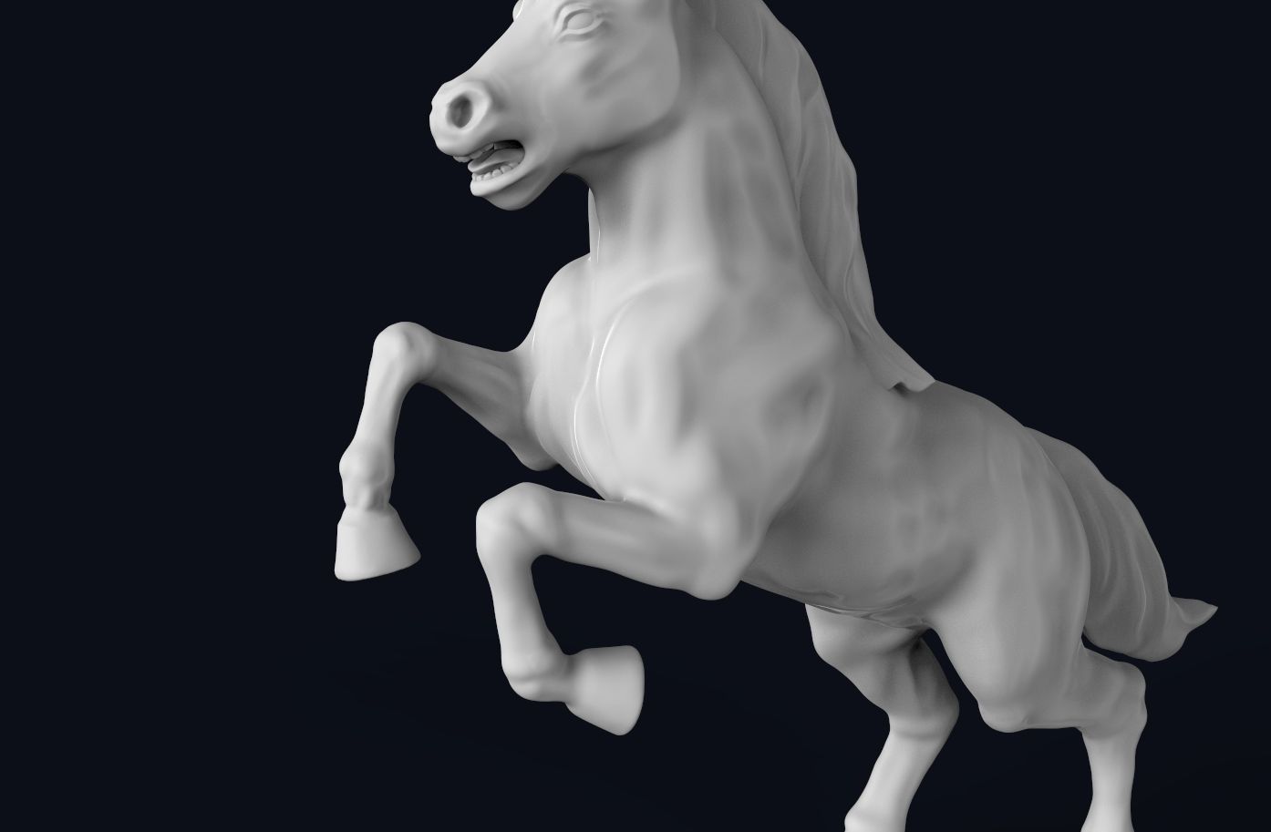 Horse 3D print model statue of 3D print model_3