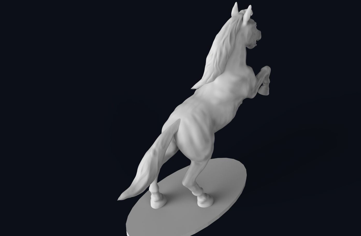 Horse 3D print model statue of 3D print model_5