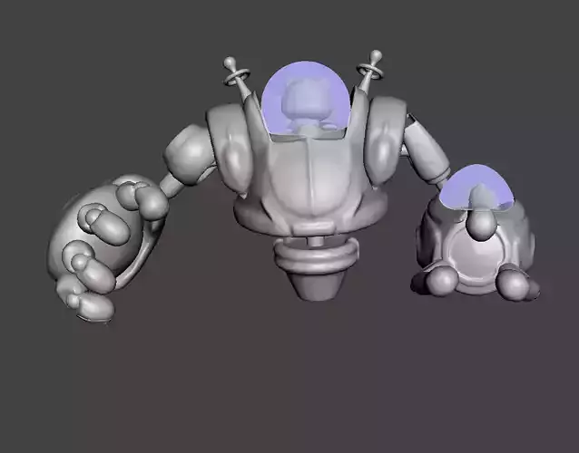 Space Groove Blitz and crank 3D Model 3D print model