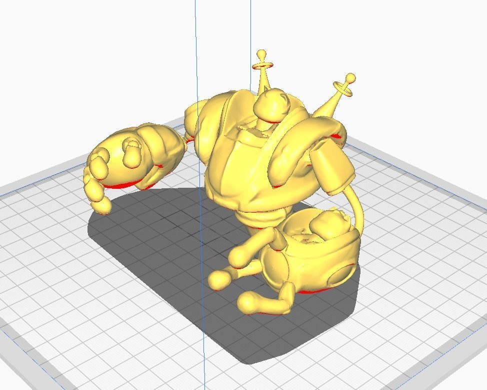 Space Groove Blitz and crank 3D Model 3D print model_3