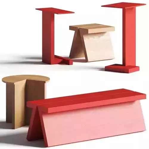 Fogia Supersolid Coffee and Sied Tables 3D model