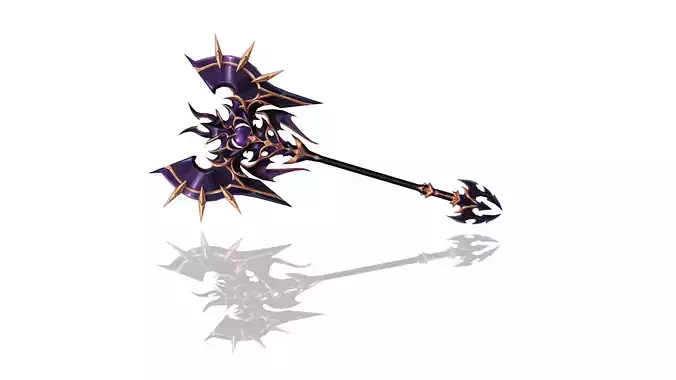 Demonic Axe Low-poly 3D model