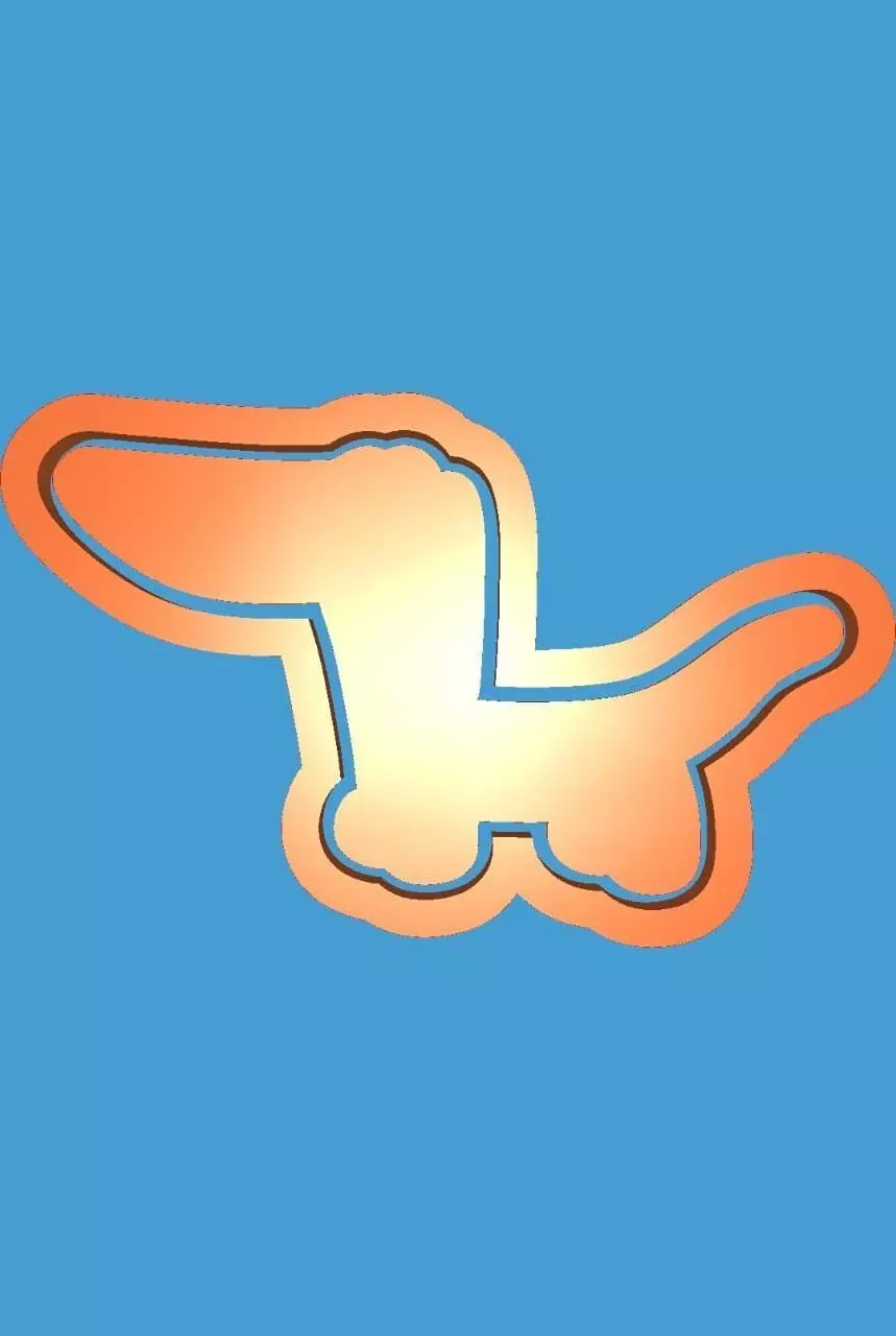 MakeIT Cookie Cutter Amazing Small Dog 3D model