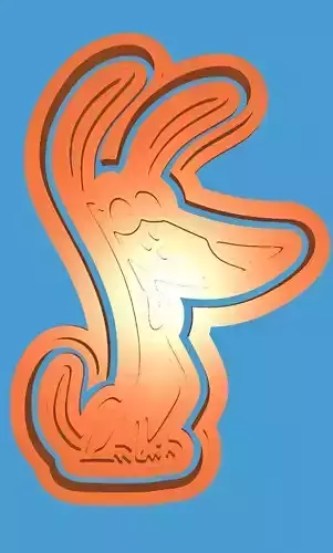 MakeIT Cookie Cutter Amazing Sitting Small Dog 3D model