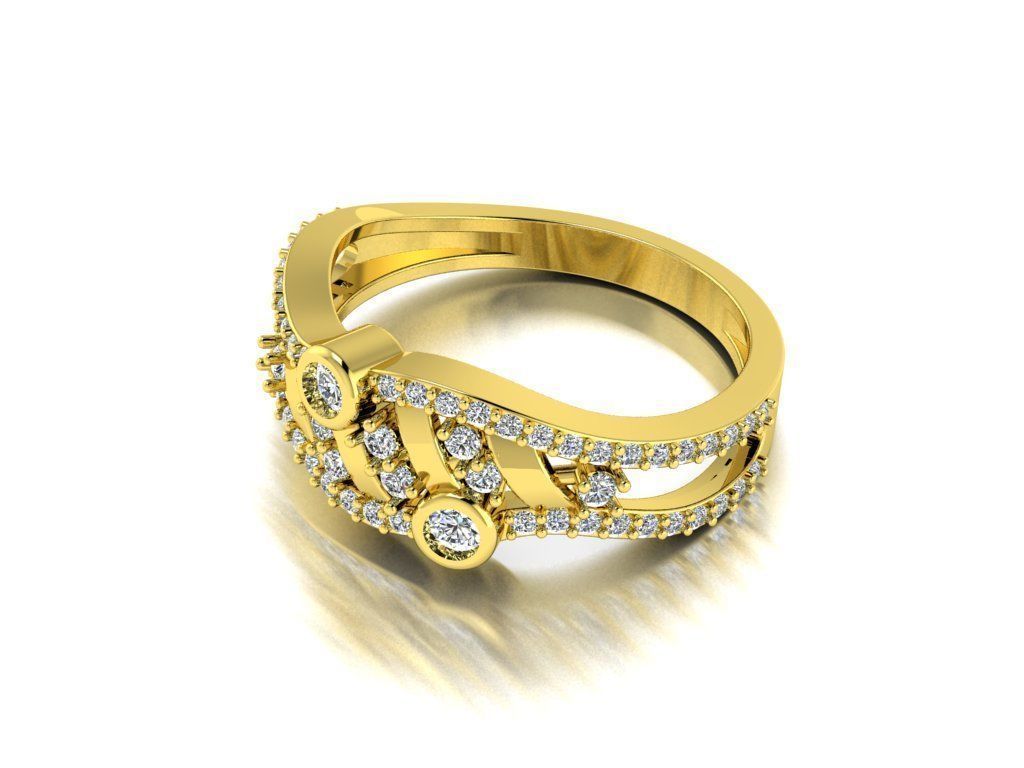 Diamond Jewelry Ring 3D print model_16