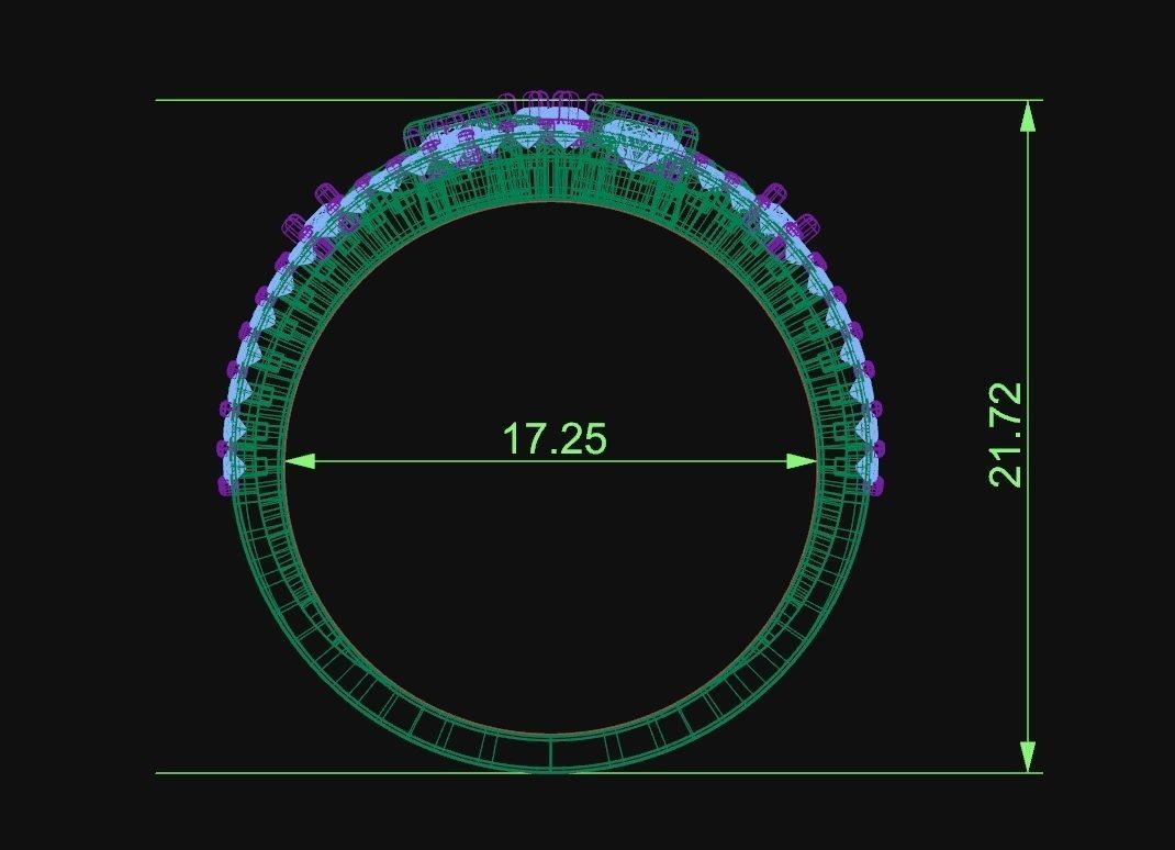 Diamond Jewelry Ring 3D print model_3
