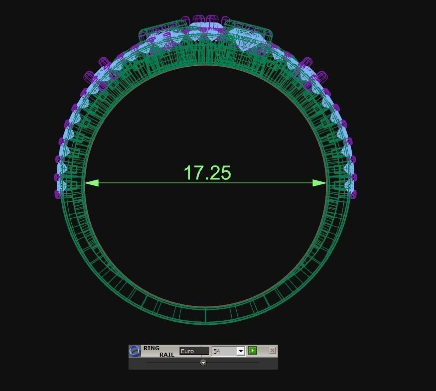Diamond Jewelry Ring 3D print model_5