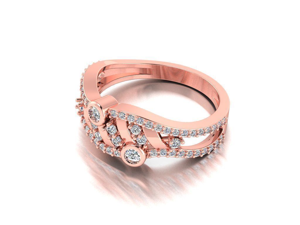 Diamond Jewelry Ring 3D print model_14