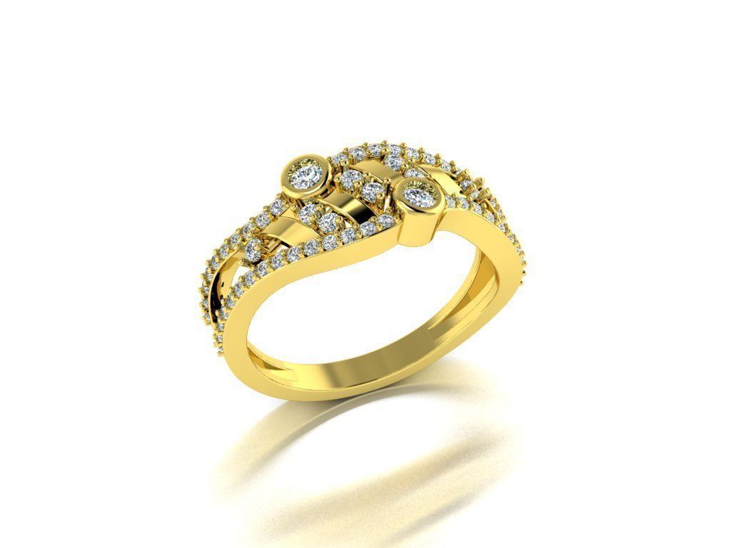 Diamond Jewelry Ring 3D print model_10