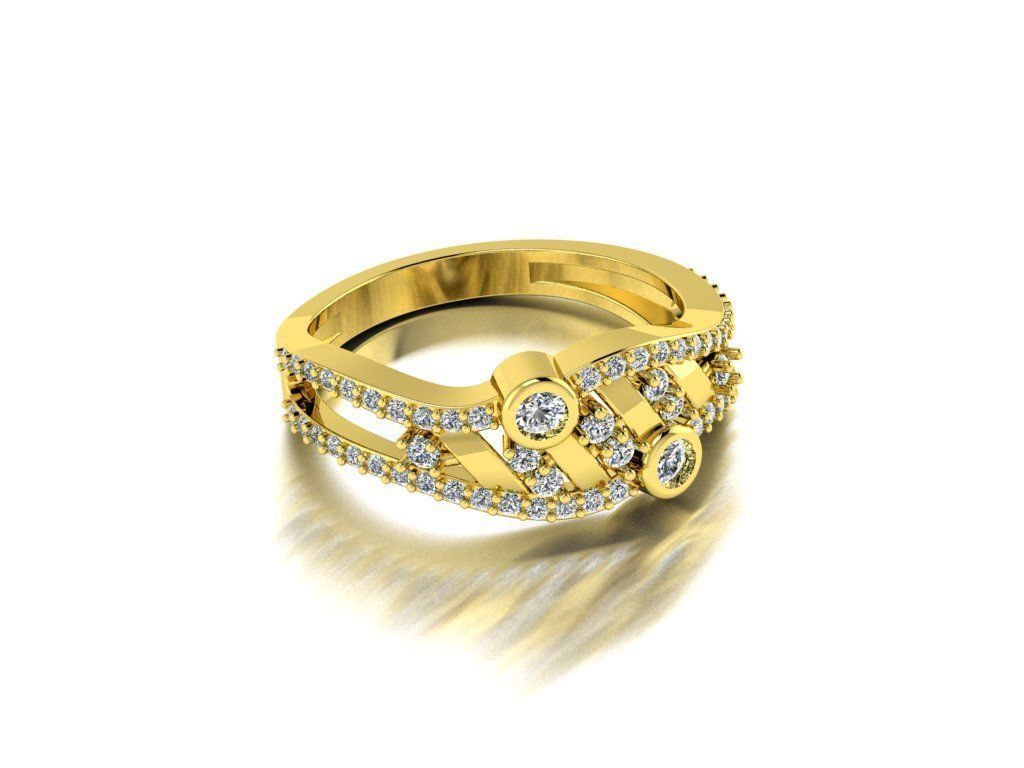 Diamond Jewelry Ring 3D print model_11