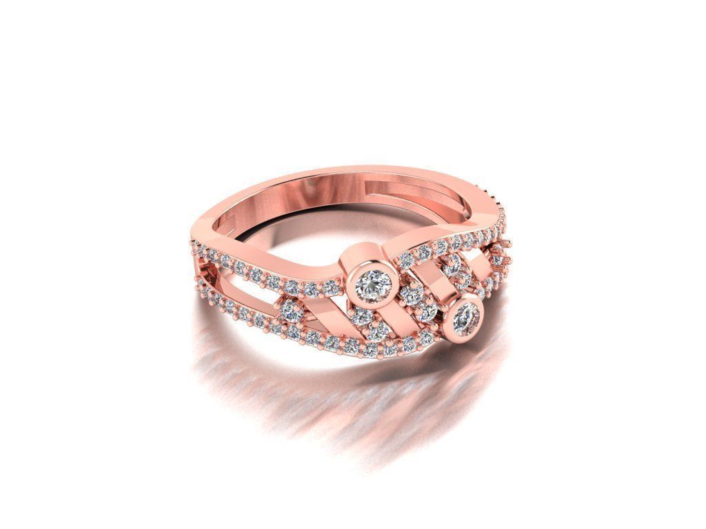 Diamond Jewelry Ring 3D print model_6