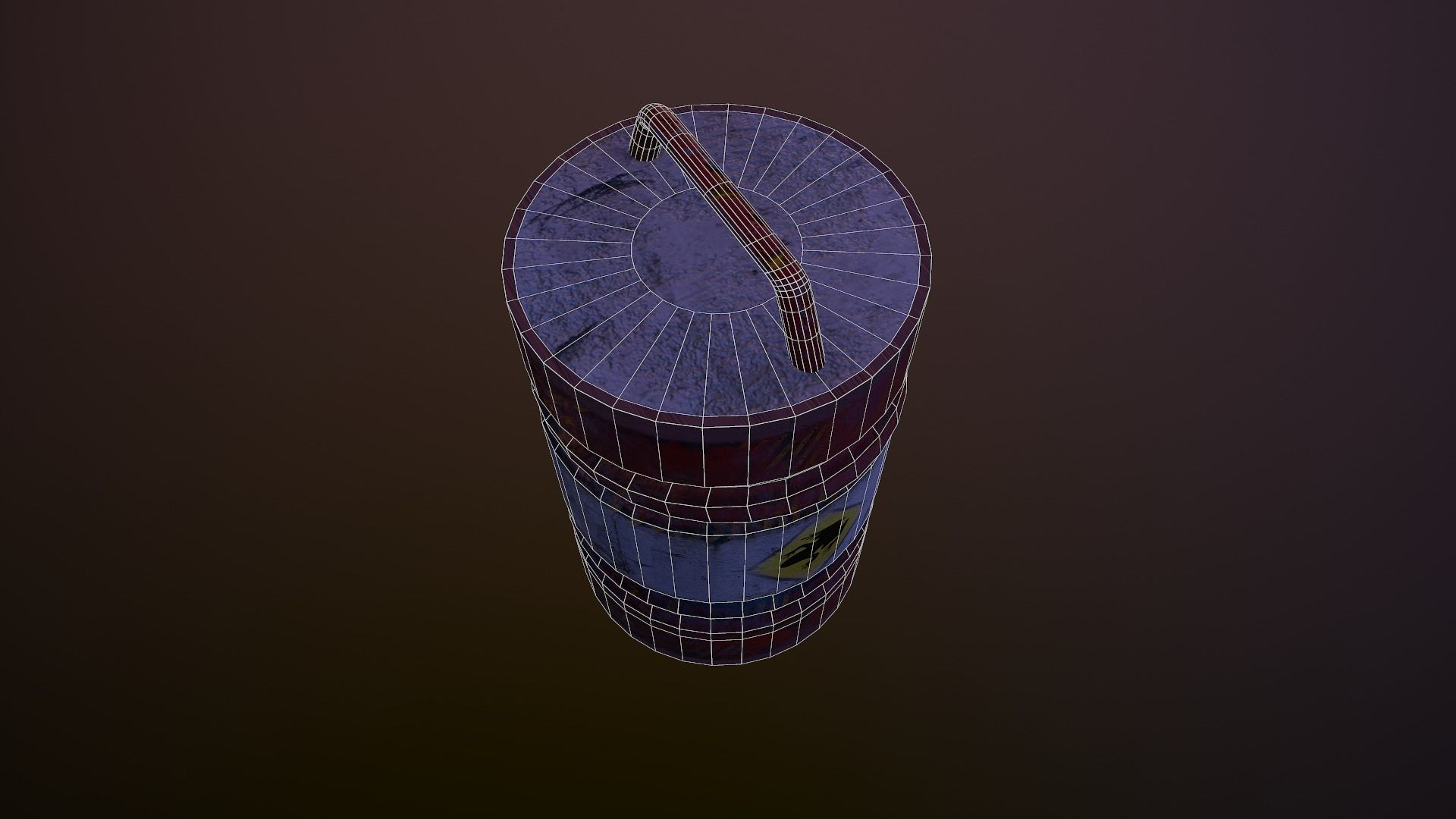Toxic Barrel Low-poly 3D model_9