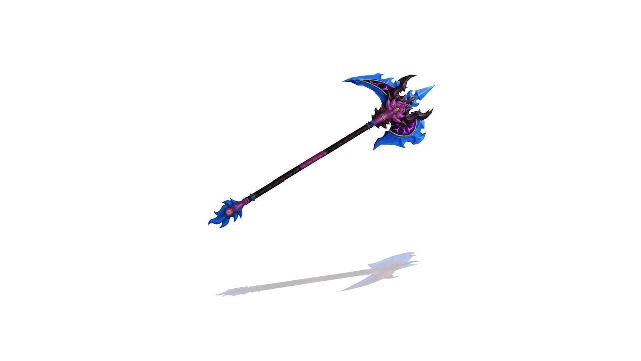 Flame Axe Low-poly 3D model_2