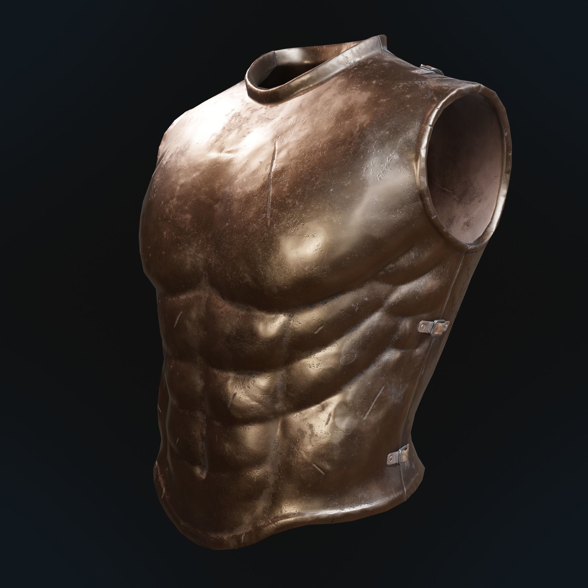 Greek armor Low-poly 3D model_11